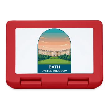 Bath UK Vintage Travel Poster Art - Lunchbox - red - Front