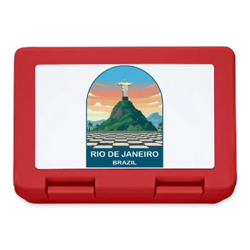 Rio de Janeiro Brazil Vintage Travel Poster - Lunchbox - red - Front