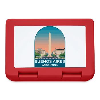 Buenos Aires Argentina Vintage Travel Poster - Lunchbox - red - Front