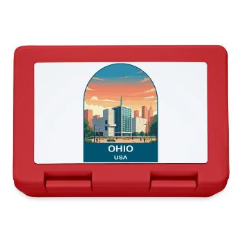 Ohio USA Vintage Travel Poster Art - Lunchbox - red - Front