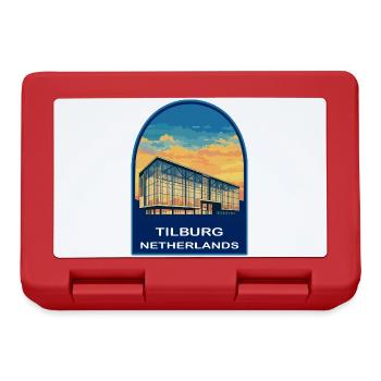 Tilburg Netherlands Modern Architecture Retro Badg - Lunchbox - red - Front