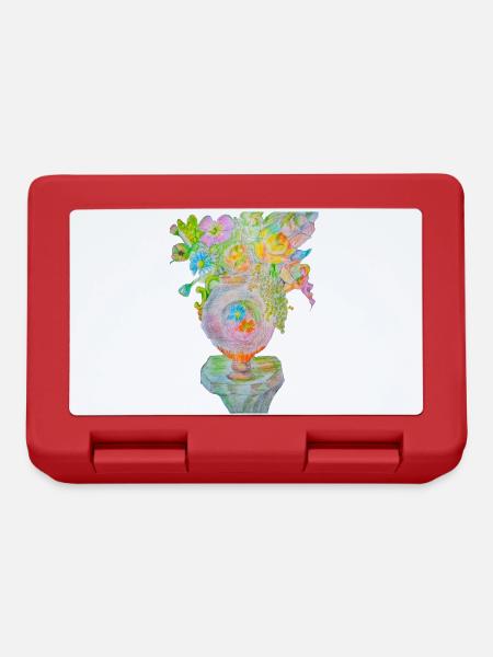 Vase a fleures - Boîte à goûter - rouge