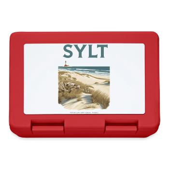 Sylt Premium | Vintage Beach Poster - Lunchbox - red - Front