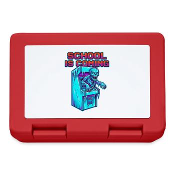 L’école arrive Arcade Pixel Art de Zombies - Boîte à goûter - rouge - Devant