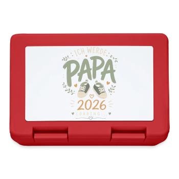 Werdender Vater Ich werde Papa - Brotdose - Rot - Vorne