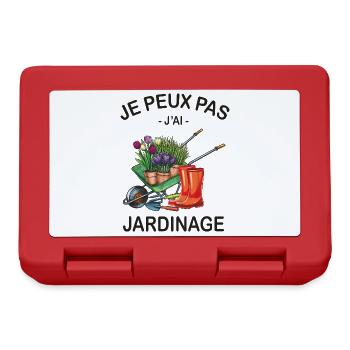 Je Peux Pas J'ai Jardinage - Boîte à goûter - rouge - Devant