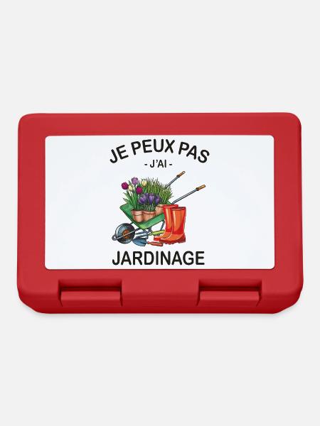 Je Peux Pas J'ai Jardinage - Boîte à goûter - rouge