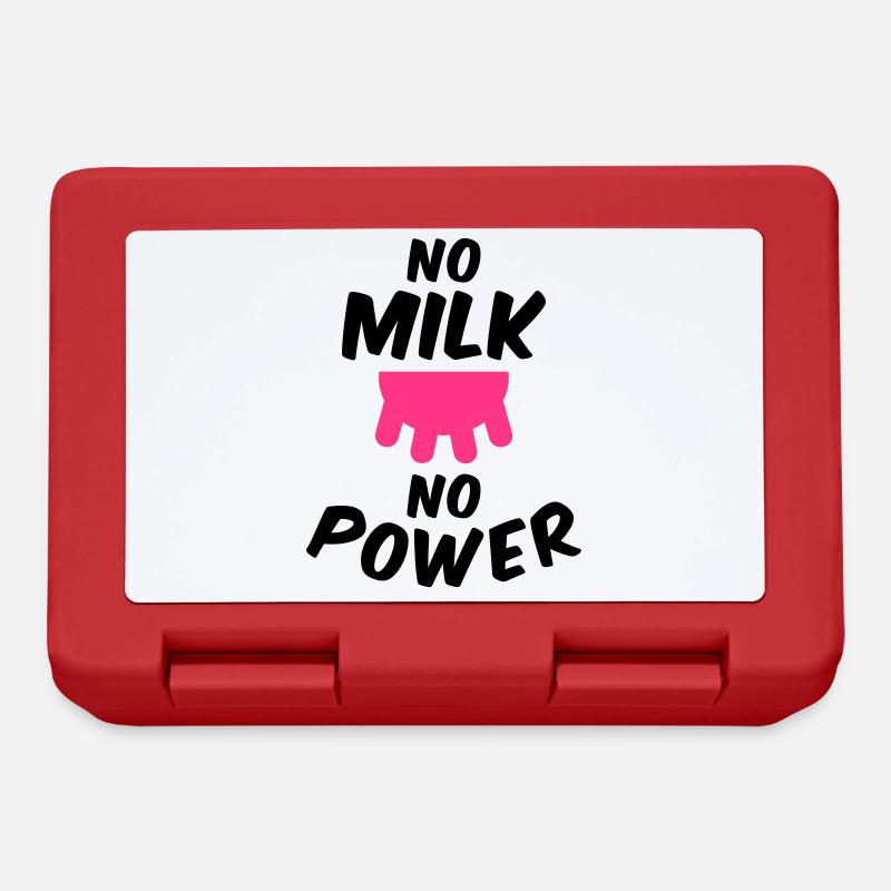 No milk no power (Euter) - Brotdose - Rot