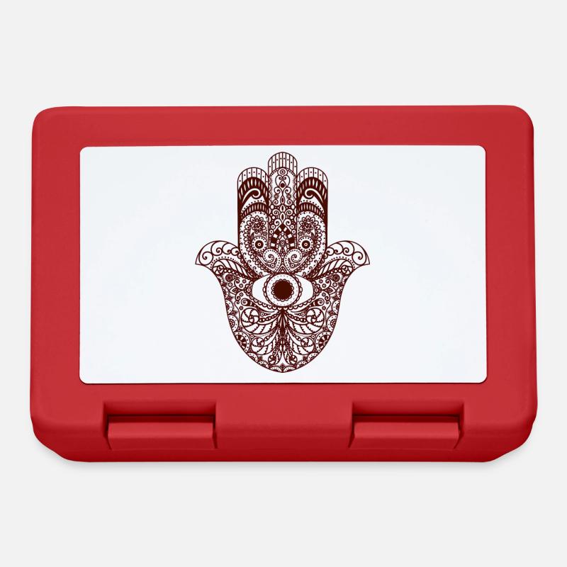 Main de Fatima - Hamsa - Boîte à goûter - rouge