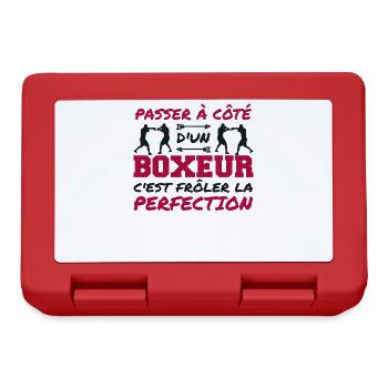 Perfektion Boxer Humor Boxer Mann - Brotdose - Rot - Vorne