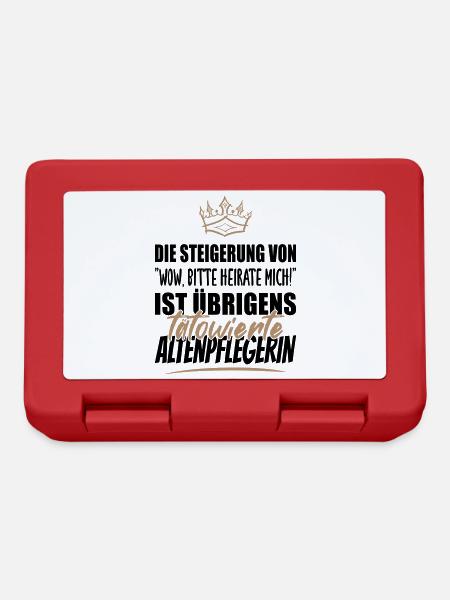 Tätowierte Altenpflegerin ist die attraktivste - Brotdose - Rot