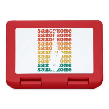 Vintage Musician Saxophonist Saxophone - Lunchbox - red - Front