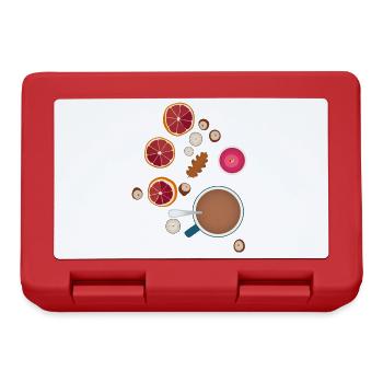 Hygge Herbst Gefühle Geschenk - Brotdose - Rot - Vorne