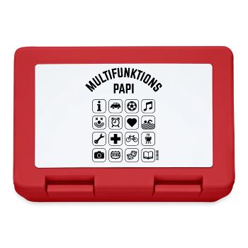Multifunktions Papi (16 Icons) - Brotdose - Rot - Vorne