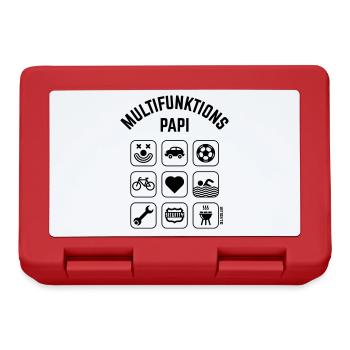Multifunktions Papi (9 Icons) - Brotdose - Rot - Vorne