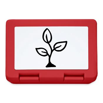 Seedling three-petal / sprout - sprout - plant - Lunchbox - red - Front