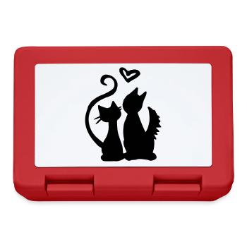 Cats in love / cats in love - cat lovers - Lunchbox - red - Front