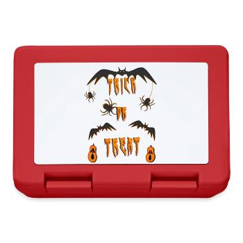 Halloween trick or treat Halloween spider - Brotdose - Rot - Vorne
