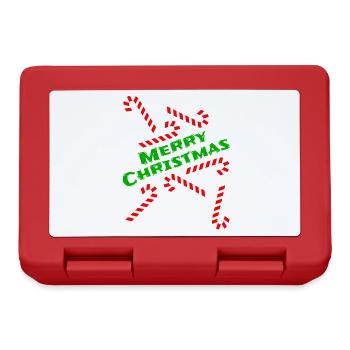 Candy Cane Merry Christmas Gift Idea - Lunchbox - red - Front