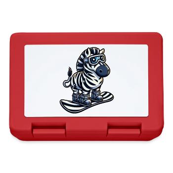 Zebra Snowboard Champion - Climb the Mountain in Style - Lunchbox - red - Front