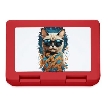 Stylish Siamese cat cat for cat fans Cats - Lunchbox - red - Front