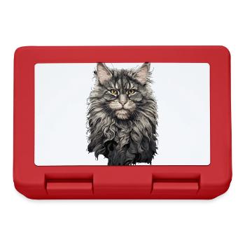 Maine Coon cat elegance pour les connaisseurs de chats - Boîte à goûter - rouge - Devant