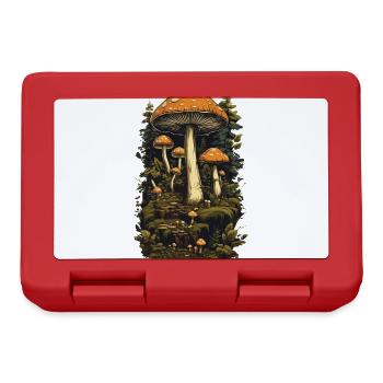 Retro Pilz Magie Für Sammler & Liebhaber - Brotdose - Rot - Vorne