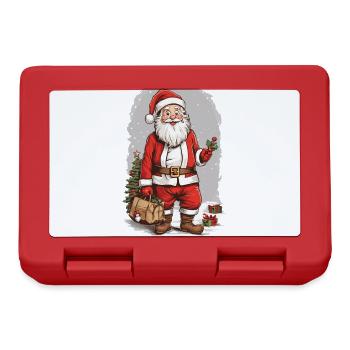 Festlicher Winterzauber Weihnachten Weihnachtsmann - Brotdose - Rot - Vorne