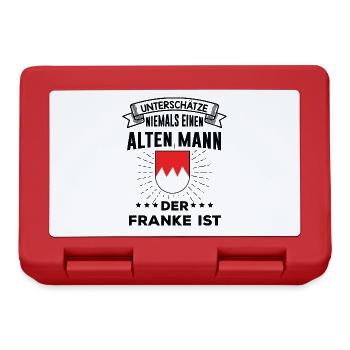 Unterschätze niemals einen Alten Mann der Franke - Brotdose - Rot - Vorne