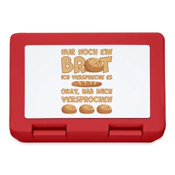 NUR NOCH EIN BROT BACKEN BÄCKER - Brotdose - Rot - Vorne