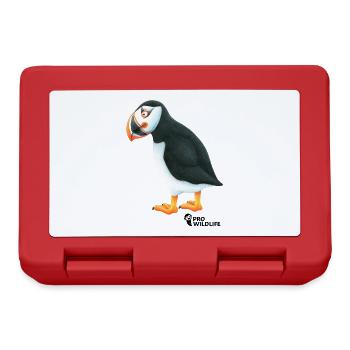 Papageitaucher Pro Wildlife - Brotdose - Rot - Vorne
