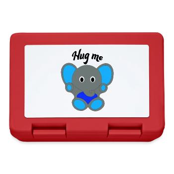 Elefant Blau Umarme mich | Jungs, Putzig, Baby - Brotdose - Rot - Vorne