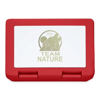 Team Natur Wolf Mond - Brotdose - Rot - Vorne
