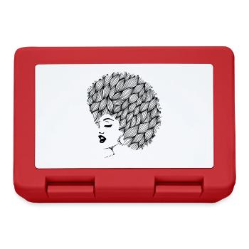 Afro femme - Boîte à goûter - rouge - Devant