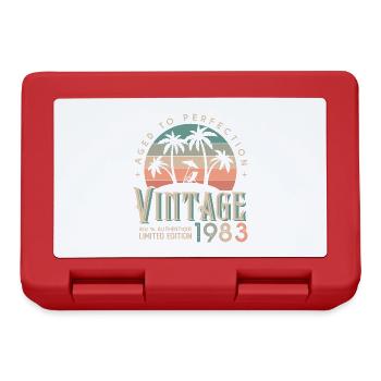 1983 Anniversaire vintage Cadeau 1983 - Boîte à goûter - rouge - Devant