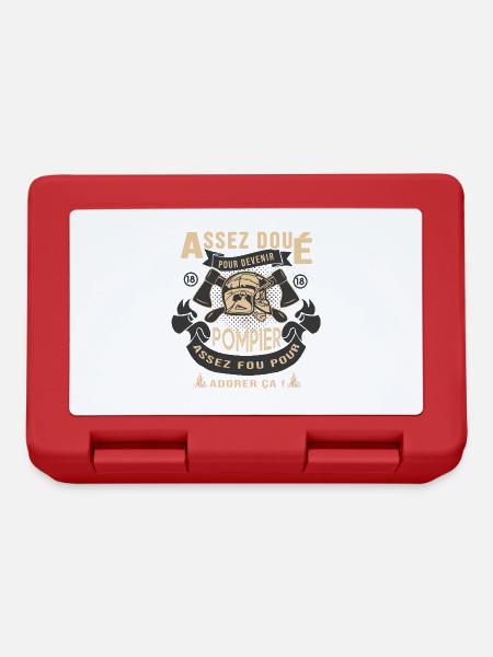 pompier cadeau humour sapeurs pompiers - Boîte à goûter - rouge