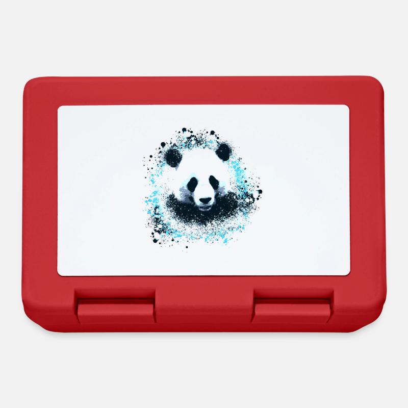 Panda,pandabär,bär, Graffiti, Malerei - Brotdose - Rot