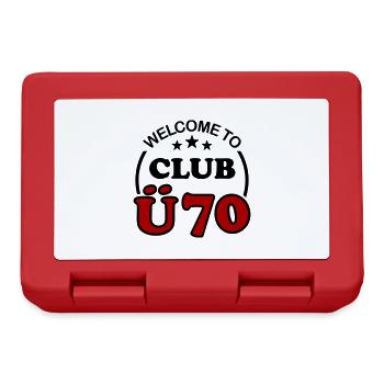 71. Geburtstag 70. Club Ü70 Lustiger Spruch Ü 70 - Brotdose - Rot - Vorne