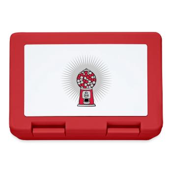 Distributeur de gomme à mâcher par rayonnement - Boîte à goûter - rouge - Devant