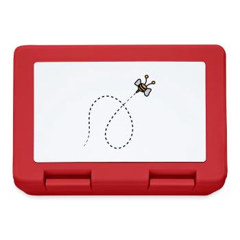 Dashed line bee - Lunchbox - red - Front