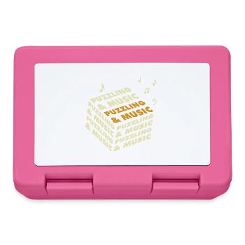 Music and Puzzling Jigsaw Puzzler Hobby - Lunchbox - pink - Front
