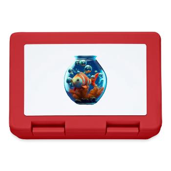 Goldfish in a fishbowl - Lunchbox - red - Front