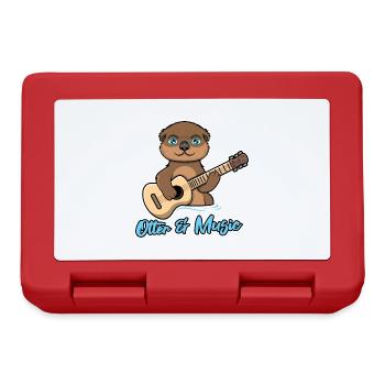 Otters and Music Ukulele Ironic Otter Zitat - Brotdose - Rot - Vorne