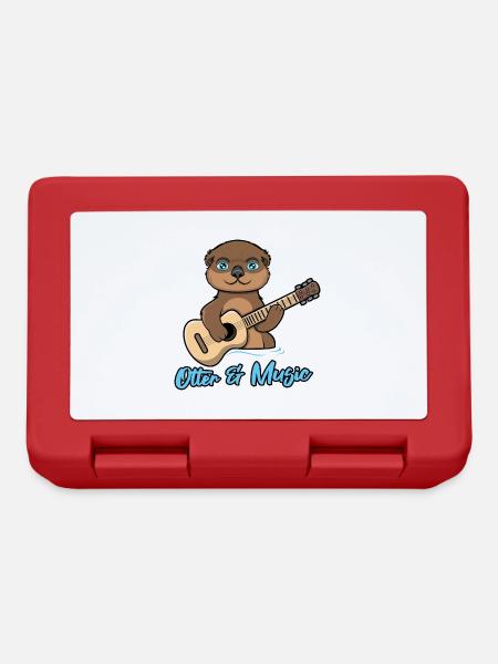 Otters and Music Ukulele Ironic Otter Zitat - Brotdose - Rot