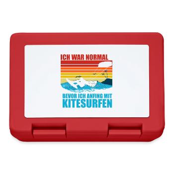 Ich War Normal Bevor Ich Anfing Mit Kitesurfen - Brotdose - Rot - Vorne