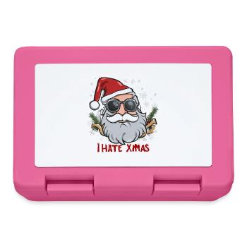 I Hate Christmas Funny Anti Christmas Santa Claus - Lunchbox - pink - Front