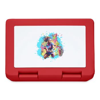 tennis player,graffiti, colorful, painting, tennis - Lunchbox - red - Front