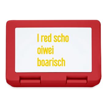 I red scho oiwei boarisch - Brotdose - Rot - Vorne