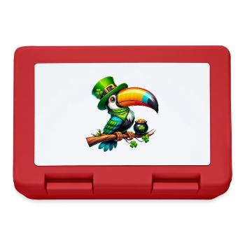 St. Patrick's Day Bird Bird of Paradise Toucan Shirt - Lunchbox - red - Front