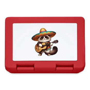 Cinco de Mayo Cartoon Ragdoll Katze - Brotdose - Rot - Vorne